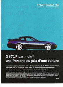 Porsche 968 Advertisment – France