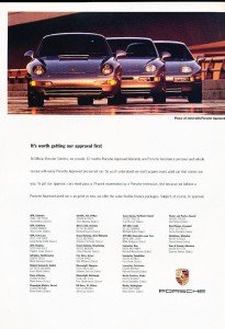Porsche dealer ad – Peace of mind