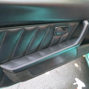 Door Panel Leather Wrapped Black