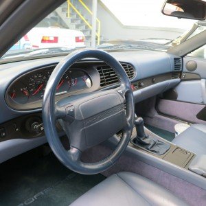 Porsche 968 Provence Blue Leather Interior